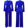 Pre-Order Summer V neck Sexy Lace up Pleated Wide Leg Jumpsuit