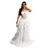 Women Wear Solid Color Sleeveless Chest Wrap Mesh Maxi Dress Dress