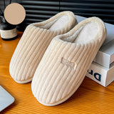 Warm Plush Slippers Household Indoor Couple Women's House Shoes