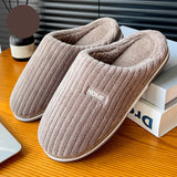 Warm Plush Slippers Household Indoor Couple Women's House Shoes