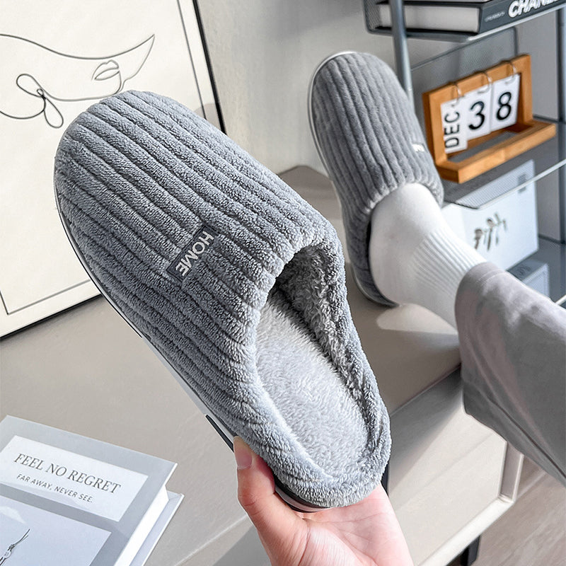 Warm Plush Slippers Household Indoor Couple Women's House Shoes