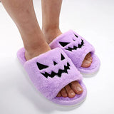 Halloween Shoes Winter Cute Warm Home Slippers Women (3-7 day Shipping)