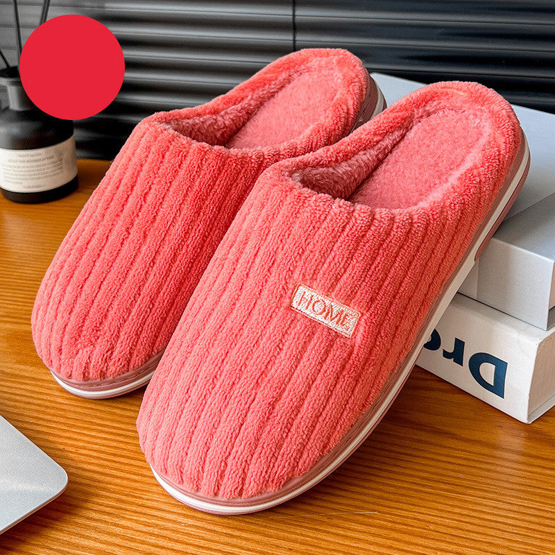 Warm Plush Slippers Household Indoor Couple Women's House Shoes