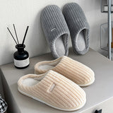 Warm Plush Slippers Household Indoor Couple Women's House Shoes
