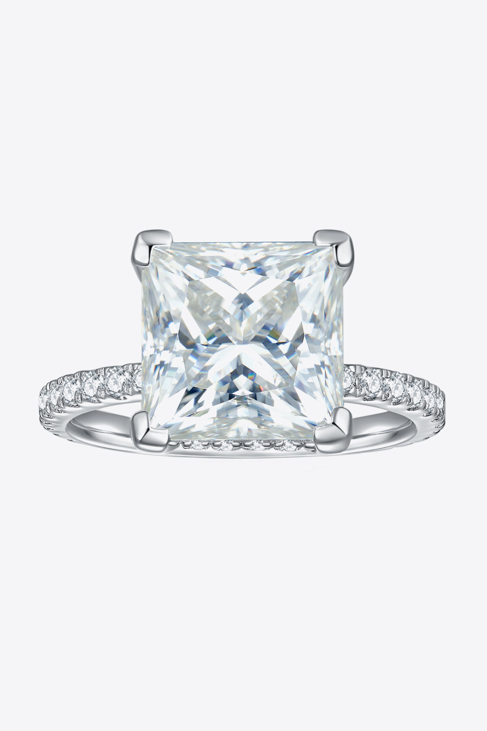 Opulence Emporion's - 5.52 Carat Moissanite Side Stone Ring