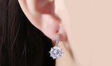 Blush Opulence Oval Morganite Earrings - 2.60 CTTW in 14K White Gold Finish