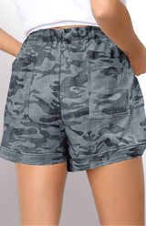 Women's Camouflage Drawstring Waist Little Girls' Shorts with Pockets