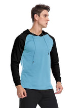 Men's contrast sleeve hoodies & sweatshirts