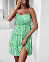 Women's Floral Print Tiered Cotton Minidress