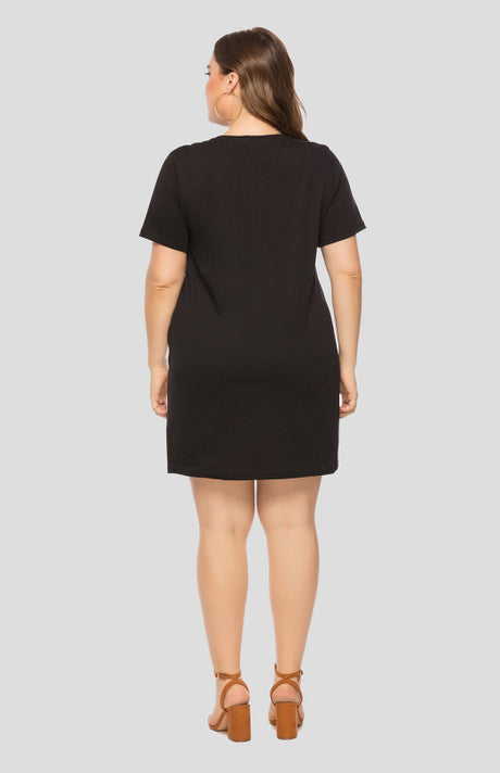 Women's Striped Colorblock Crewneck Dress