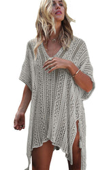 $44.98 Crochet Knitted Tassel Tie Kimono Beachwear