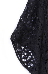 $44.98 Crochet Knitted Tassel Tie Kimono Beachwear