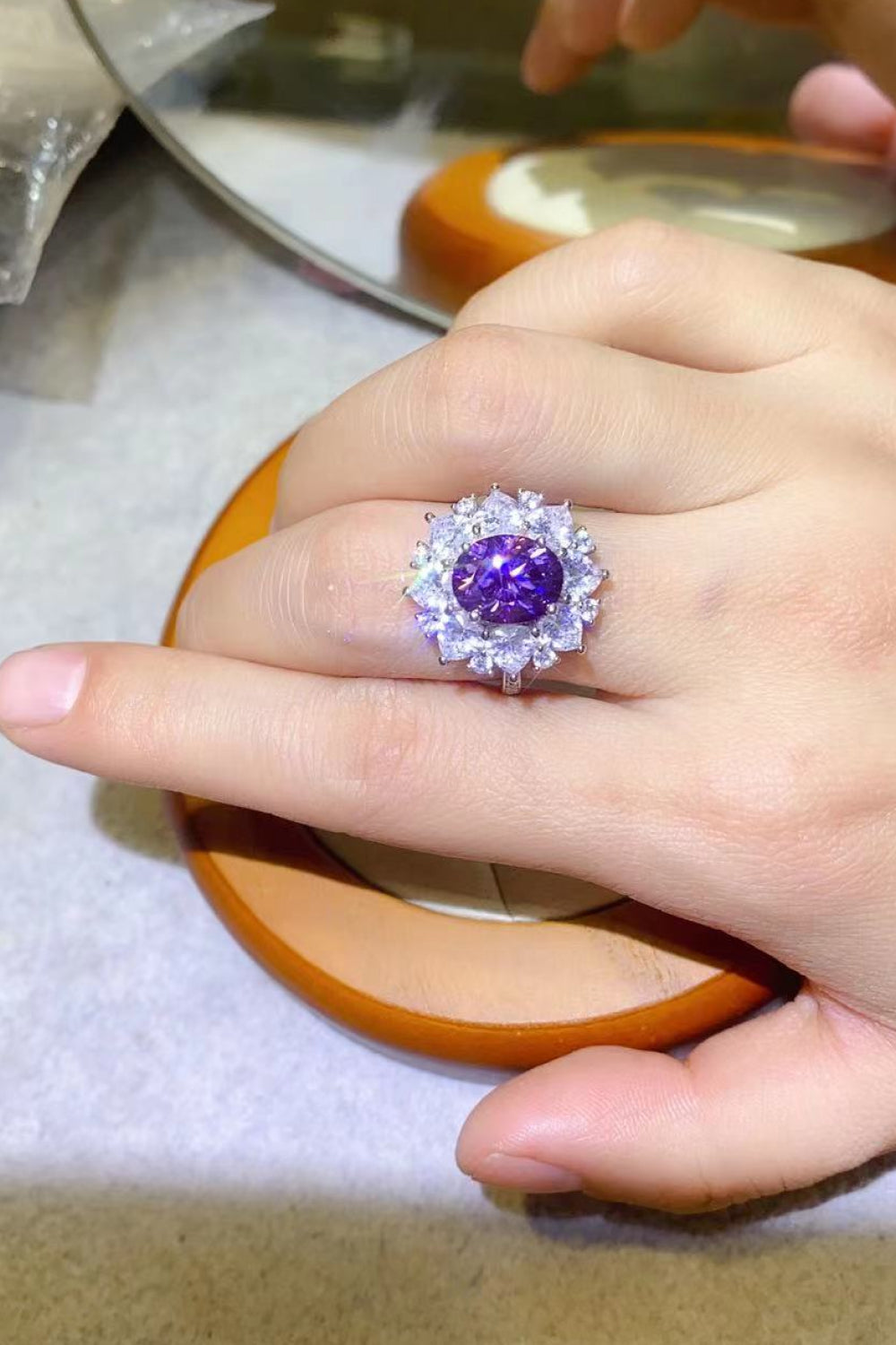 Opulence Emporion's - 3 Carat Moissanite Platinum-Plated Ring