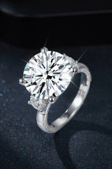 Opulence Emporion's - 8.6 Carat Moissanite Platinum-Plated Ring