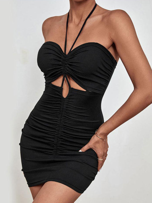 Sling nightclub women's European and American sexy backless dress