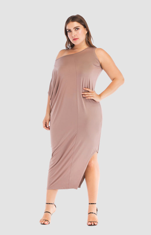 Women's Solid Color Irregular Long Dress