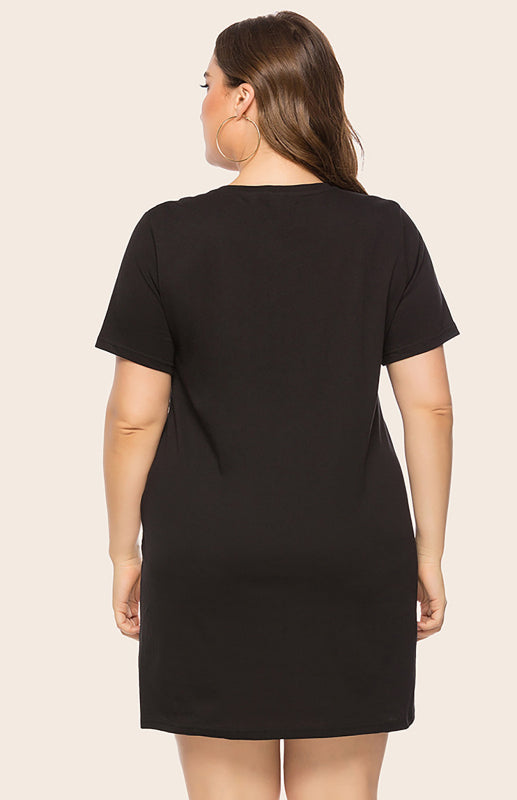 Women's Striped Colorblock Crewneck Dress
