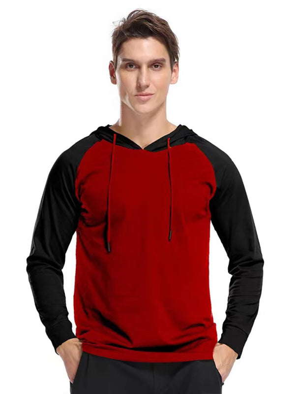 Men's contrast sleeve hoodies & sweatshirts