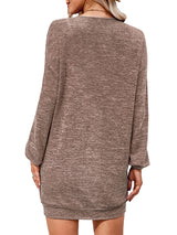 Women's thin knitted medium and long sweater