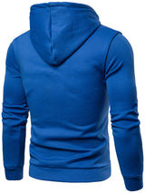 Men's Solid Color Slim Fit Hooded Long Sleeve Sweatshirt