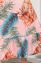 Women's Printed Off Shoulder Long Dress
