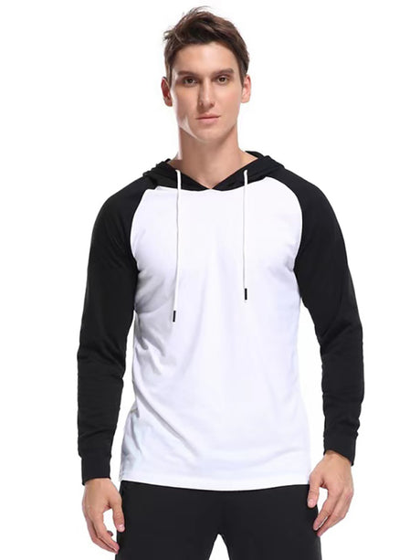 Men's contrast sleeve hoodies & sweatshirts