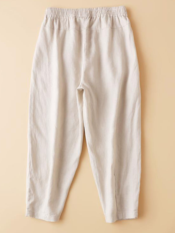 $38.58 Cotton and linen cropped pants women's summer thin loose all-match carrot harem pants