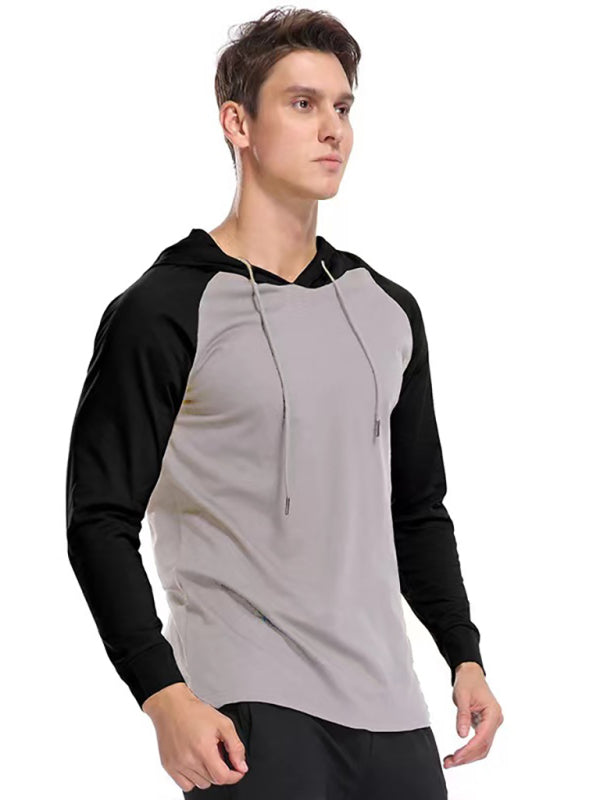 Men's contrast sleeve hoodies & sweatshirts