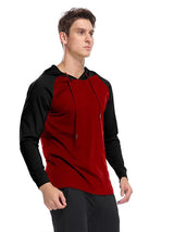 Men's contrast sleeve hoodies & sweatshirts
