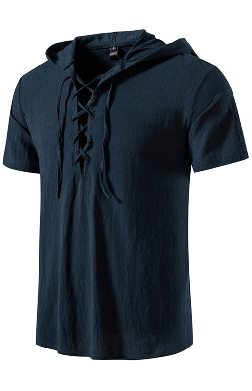 The Stylish Solid Color Hooded T-Shirt for Men