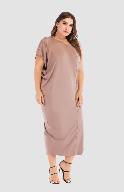 Women's Solid Color Irregular Long Dress