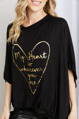Opulence EmpórionBlumin Apparel Full Size Graphic Dolman Sleeve Longline Top