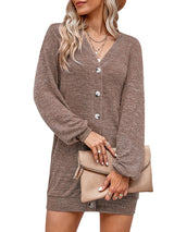 Women's thin knitted medium and long sweater