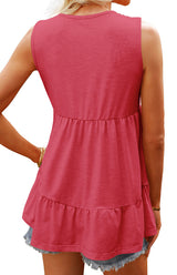 Ladies Spring/Summer Fashion Ruffled Loose Casual T-Shirt Tops