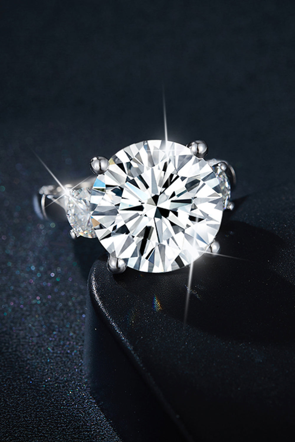Opulence Emporion's - 8.6 Carat Moissanite Platinum-Plated Ring