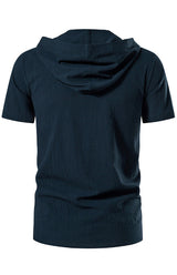 The Stylish Solid Color Hooded T-Shirt for Men