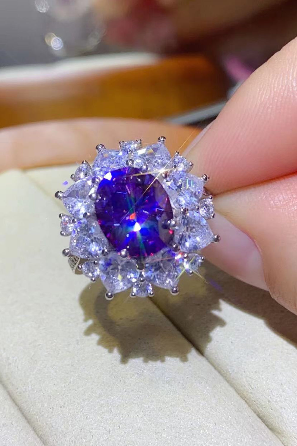 Opulence Emporion's - 3 Carat Moissanite Platinum-Plated Ring