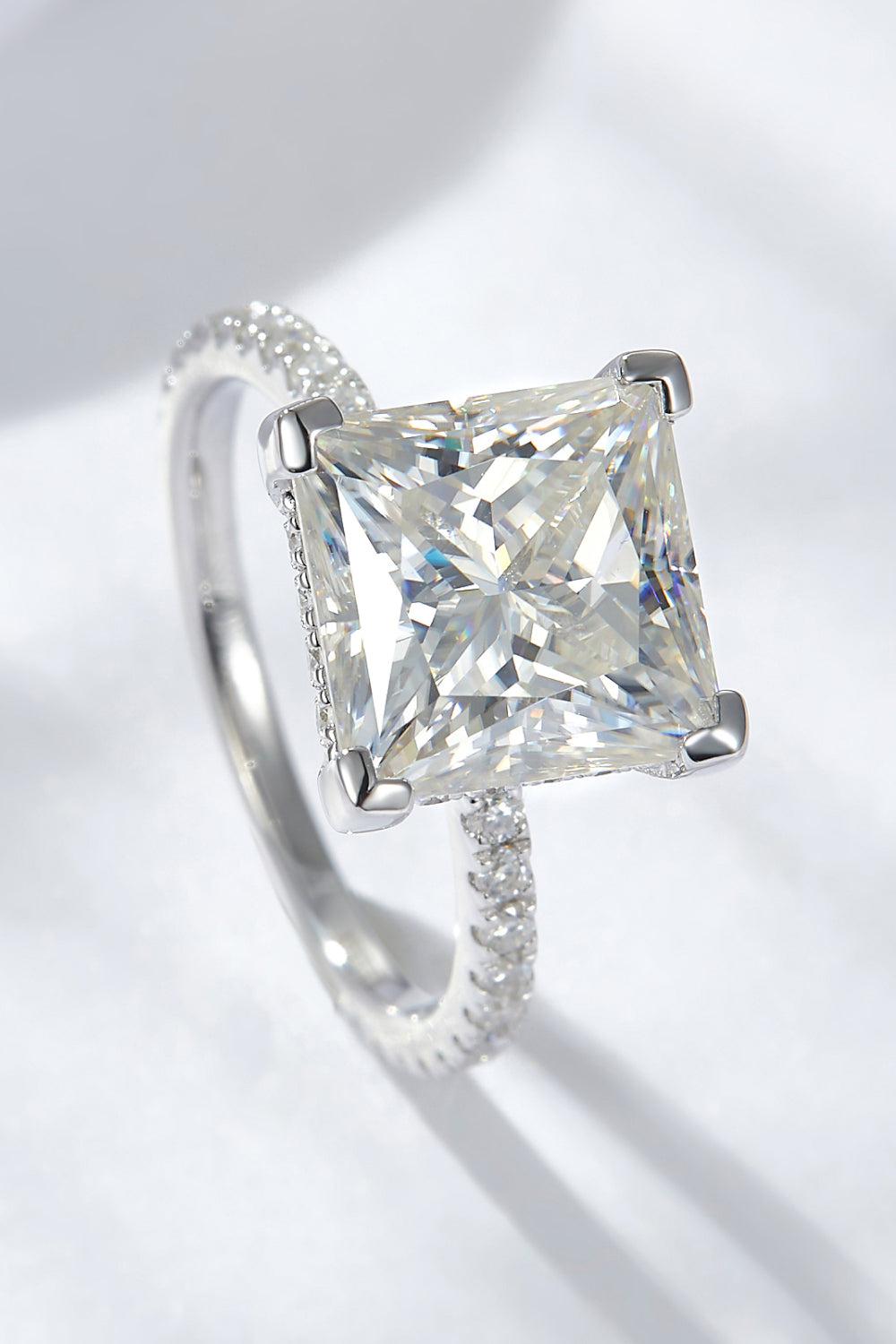 Opulence Emporion's - 5.52 Carat Moissanite Side Stone Ring
