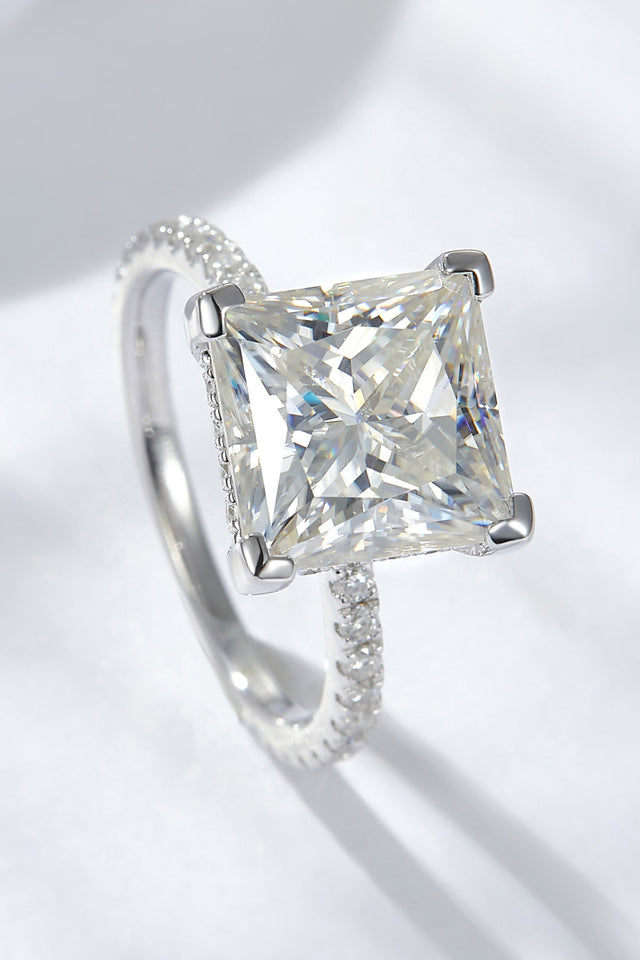 Opulence Emporion's - 5.52 Carat Moissanite Side Stone Ring