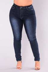 Plus Size Women  Clothing  High Waist Stretch Slim  Women  Denim Skinny Pants