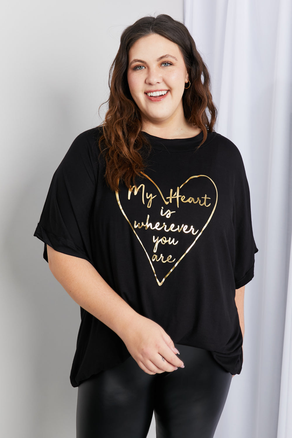 Opulence EmpórionBlumin Apparel Full Size Graphic Dolman Sleeve Longline Top