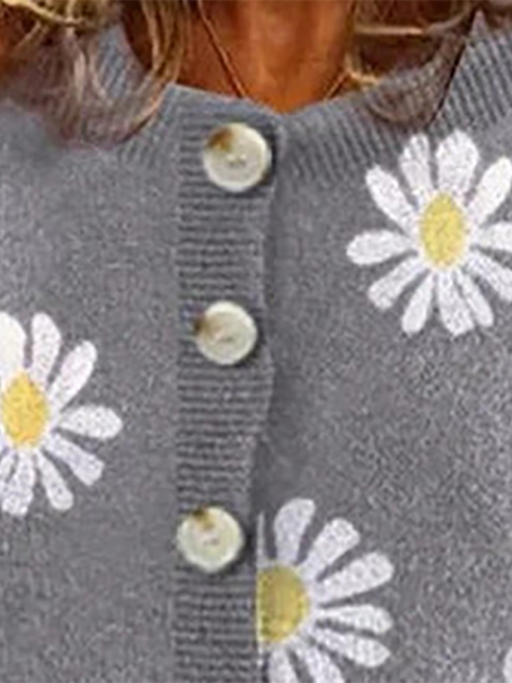 Women's Casual Button Long Sleeve Cardigan Sweater