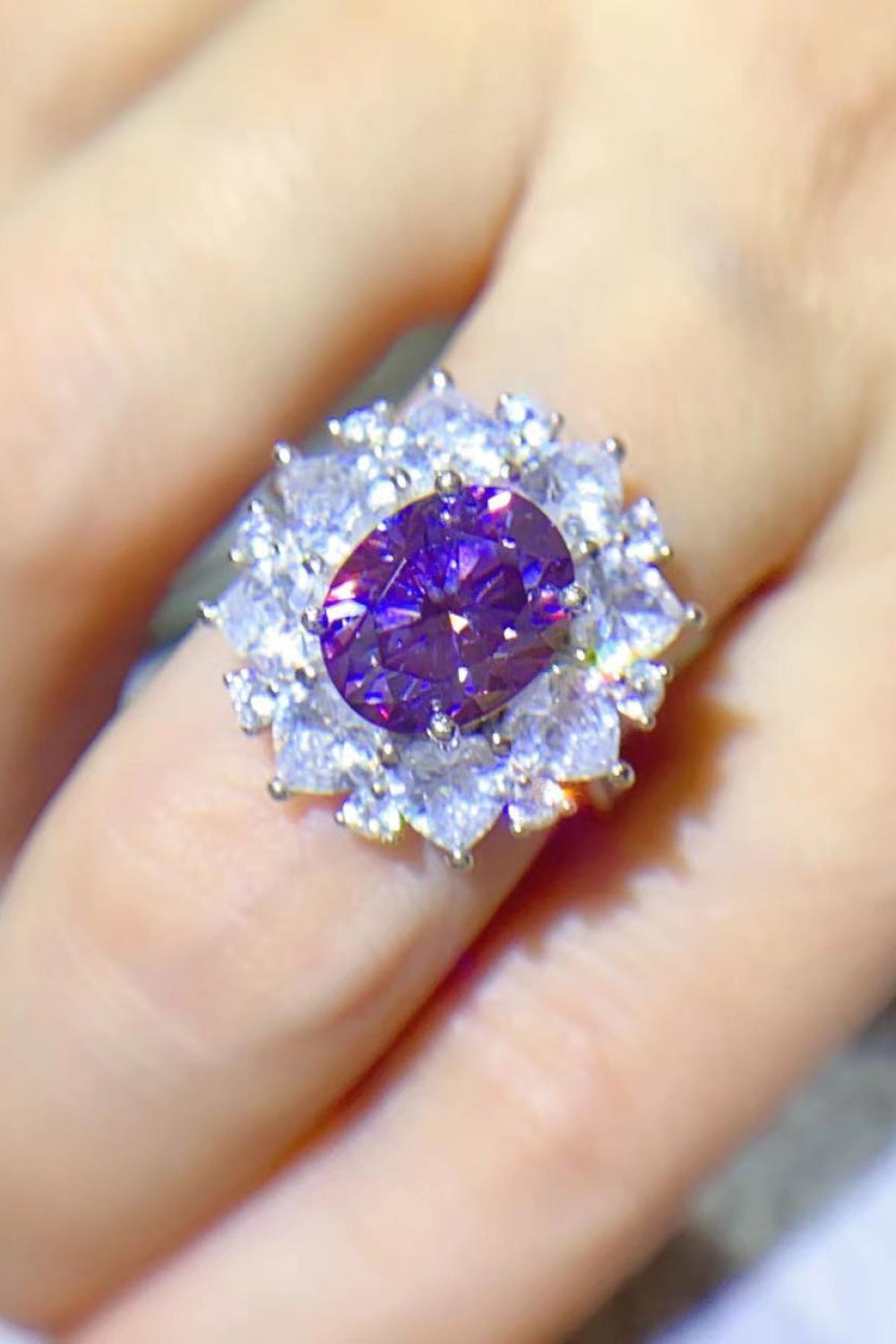 Opulence Emporion's - 3 Carat Moissanite Platinum-Plated Ring