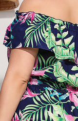 Women's Printed Off Shoulder Long Dress