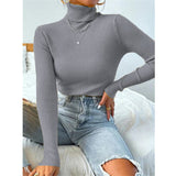 Women's Christmas turtleneck tight knit top