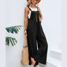 Women's Solid Color Casual Bib Trousers