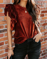 New 2023  Velvet Pullover Short Sleeve round Neck Women Loose T-shirt