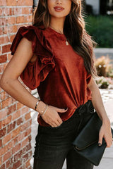 New 2023  Velvet Pullover Short Sleeve round Neck Women Loose T-shirt