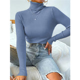 Women's Christmas turtleneck tight knit top
