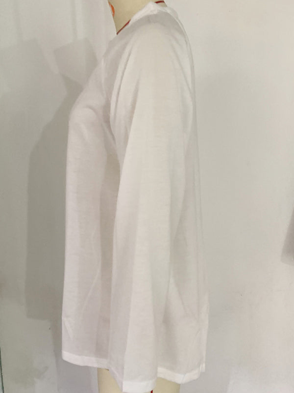 Ladies T-Shirt With Loose Round Neck And Casual Style